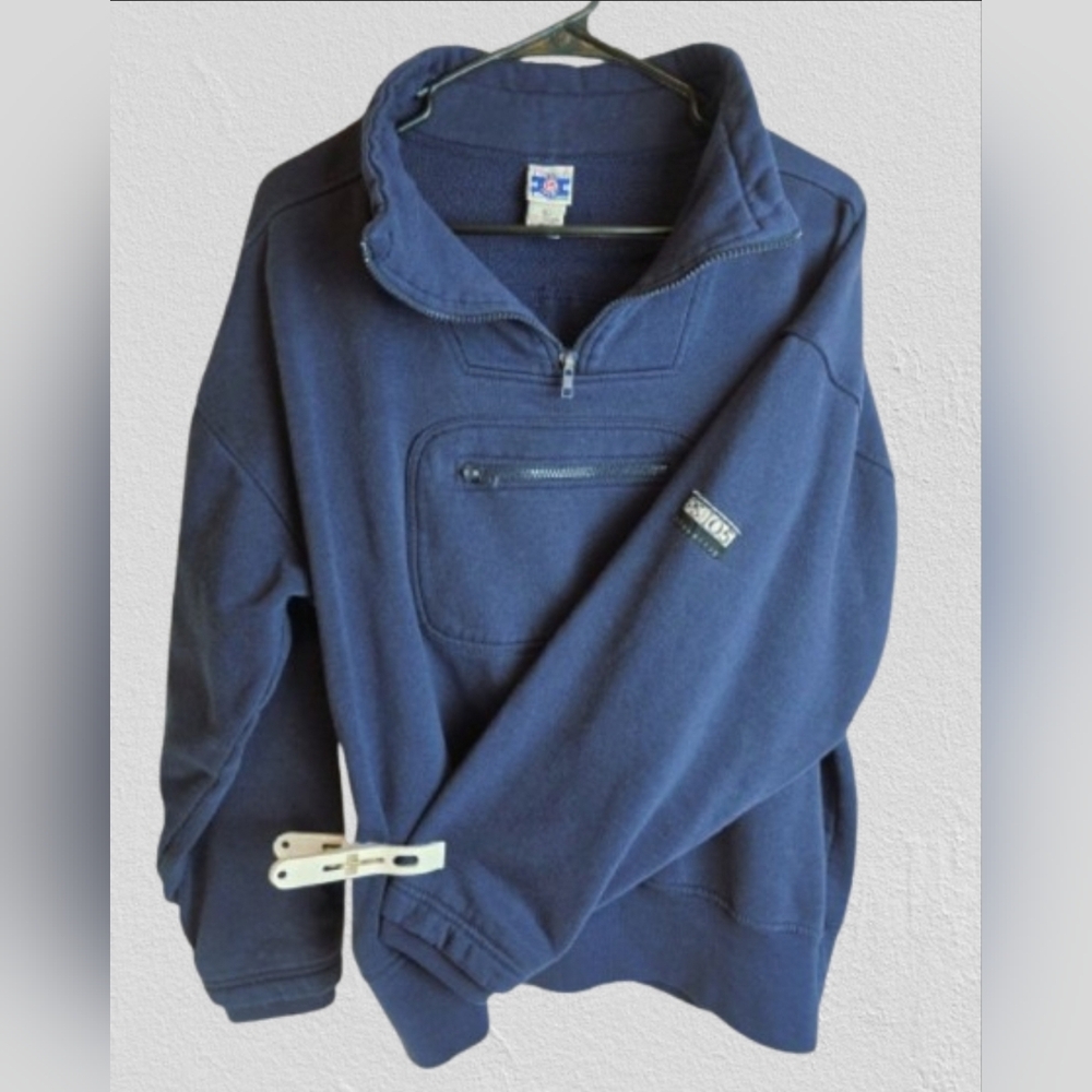 Womens Navy Blue Half-Zip Pullover XLarge